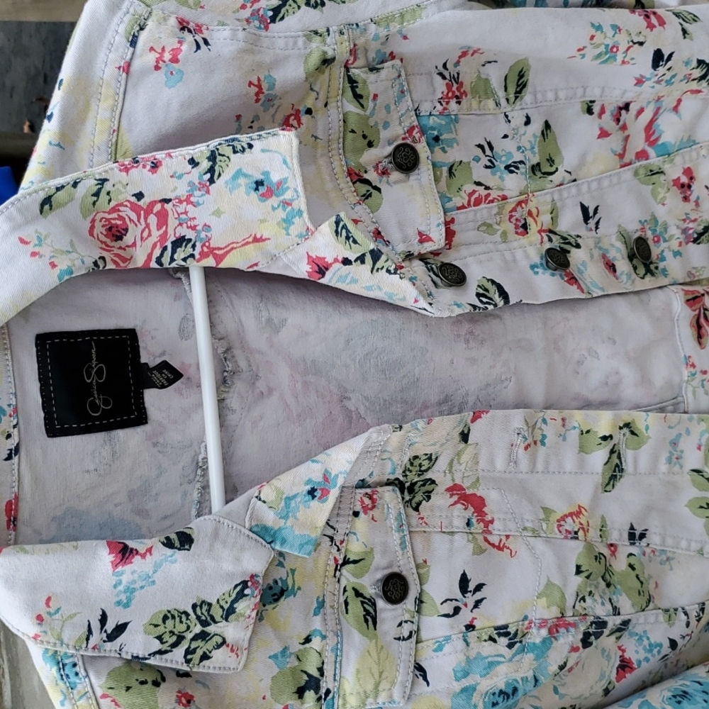 Floral print Jean jacket
